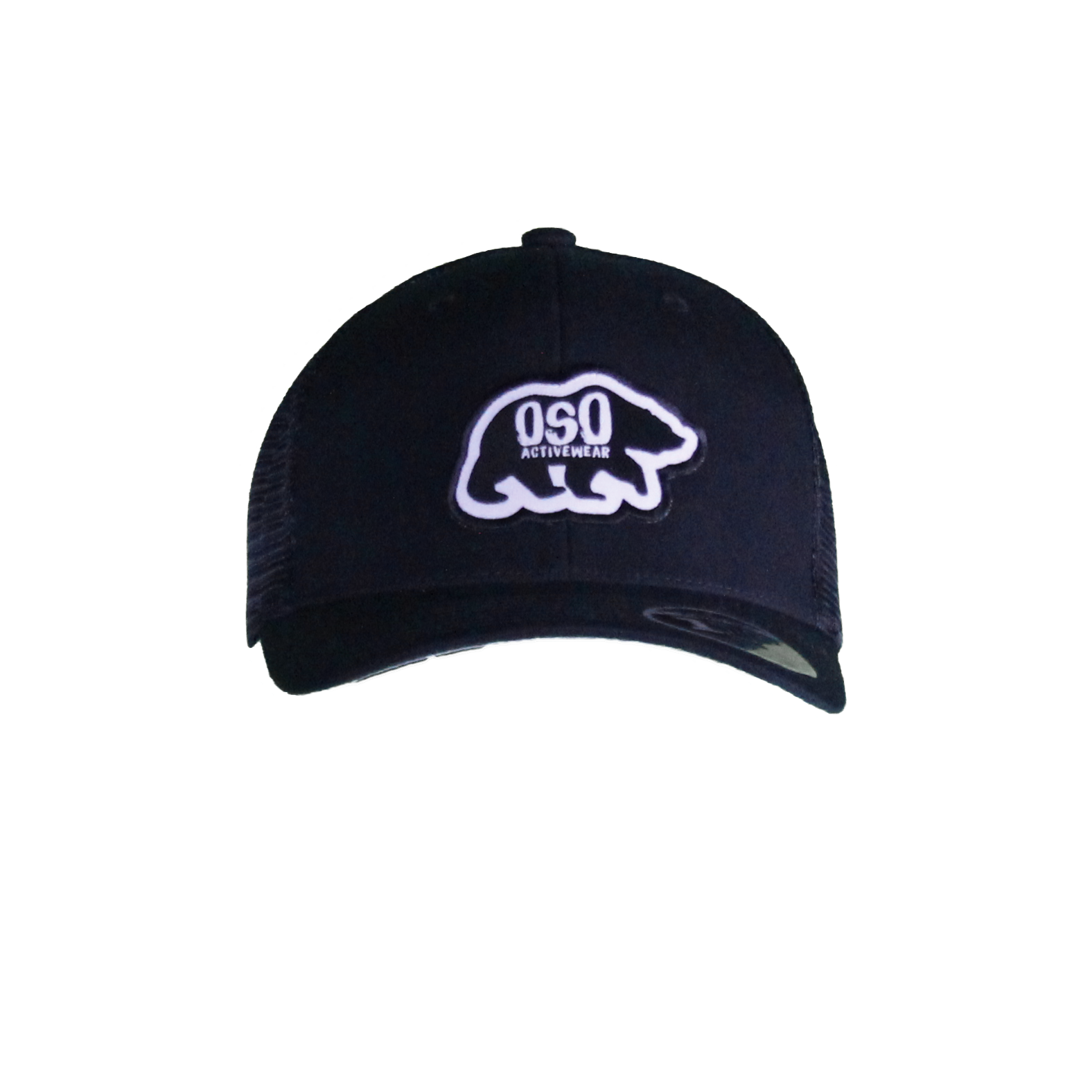 Black Logo Flexfit Trucker Snapback Hat