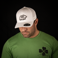White Logo Flexfit Trucker Snapback Hat