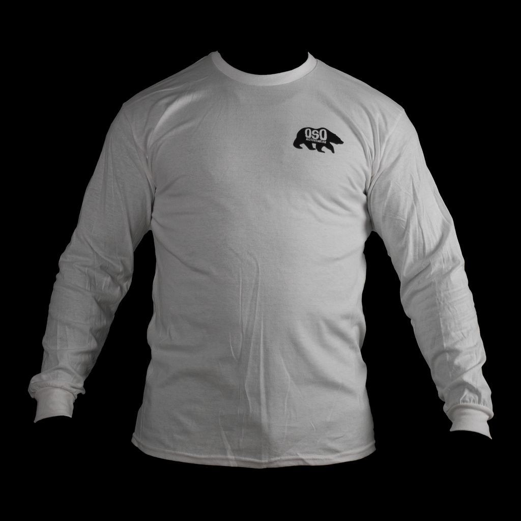 White Heavyweight Long Sleeve 100% Cotton T-Shirt