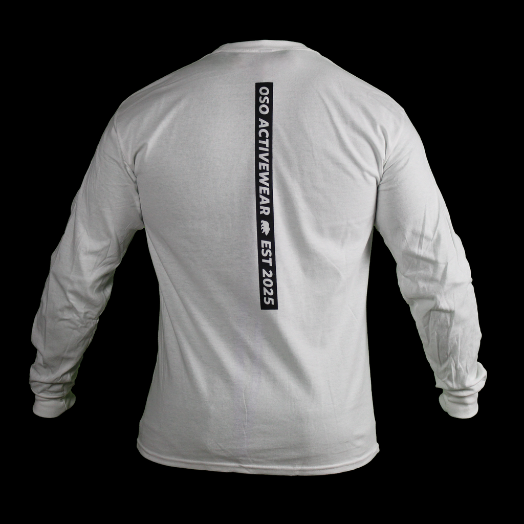 White Heavyweight Long Sleeve 100% Cotton T-Shirt
