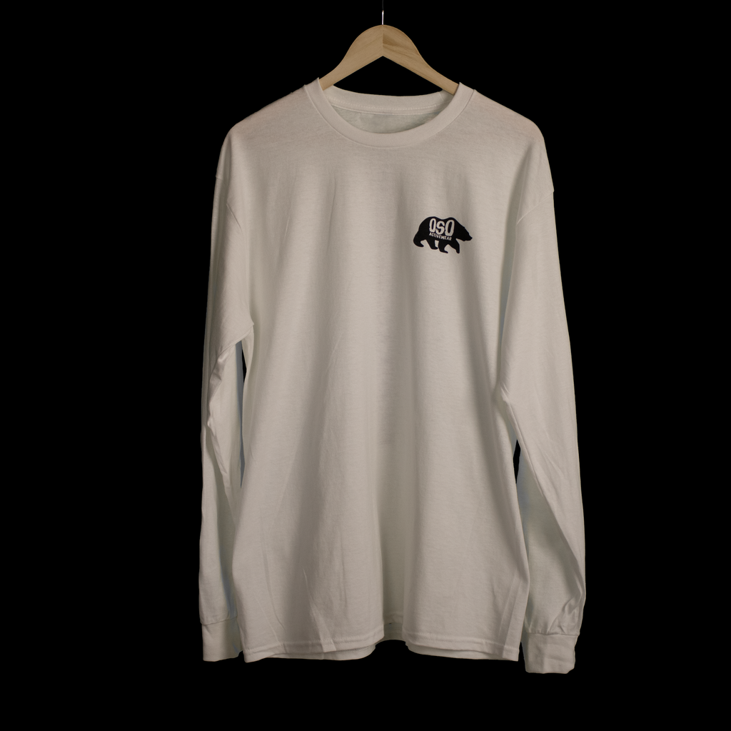 White Heavyweight Long Sleeve 100% Cotton T-Shirt