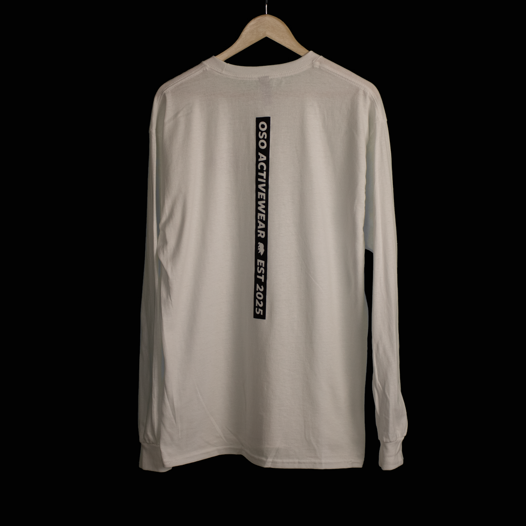 White Heavyweight Long Sleeve 100% Cotton T-Shirt
