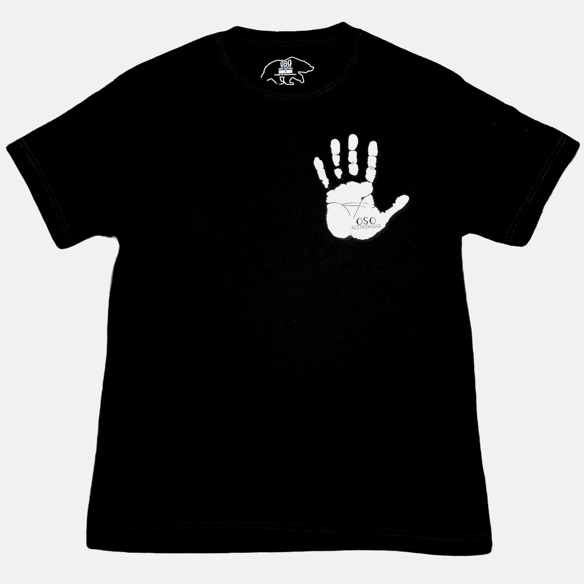 Heavyweight Handprint Logo Tee | Black 100% Cotton Tshirt