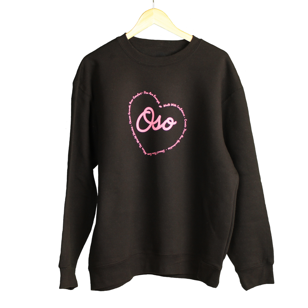 Oso Heart Crewneck - Black