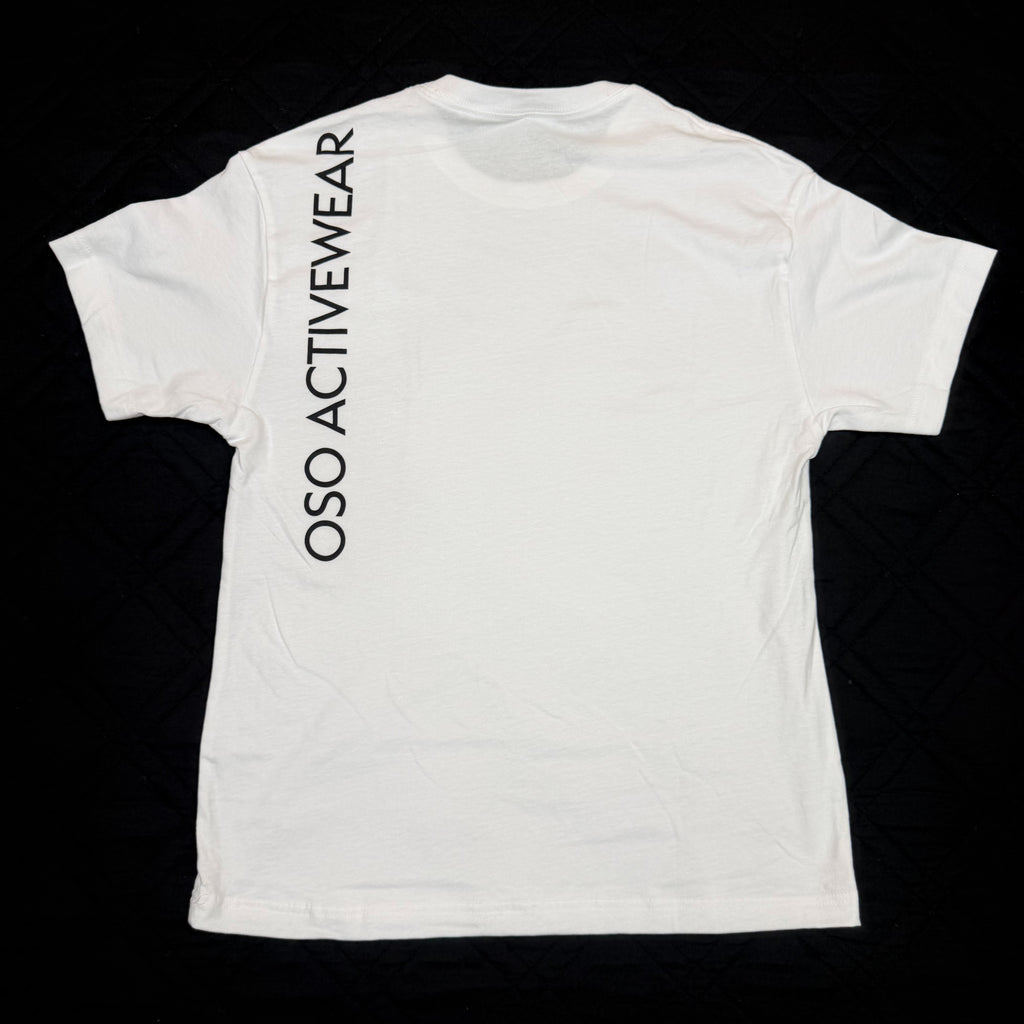 Heavyweight Cross Logo Tee | White 100% Cotton Tshirt