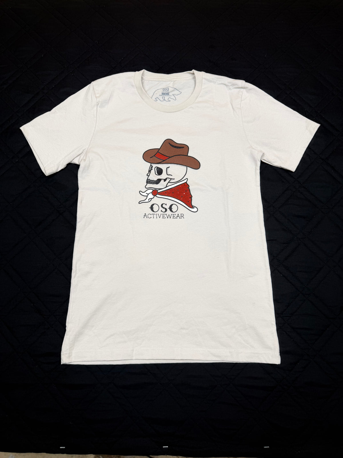 Tan Cowboy Skull Cotton Tee