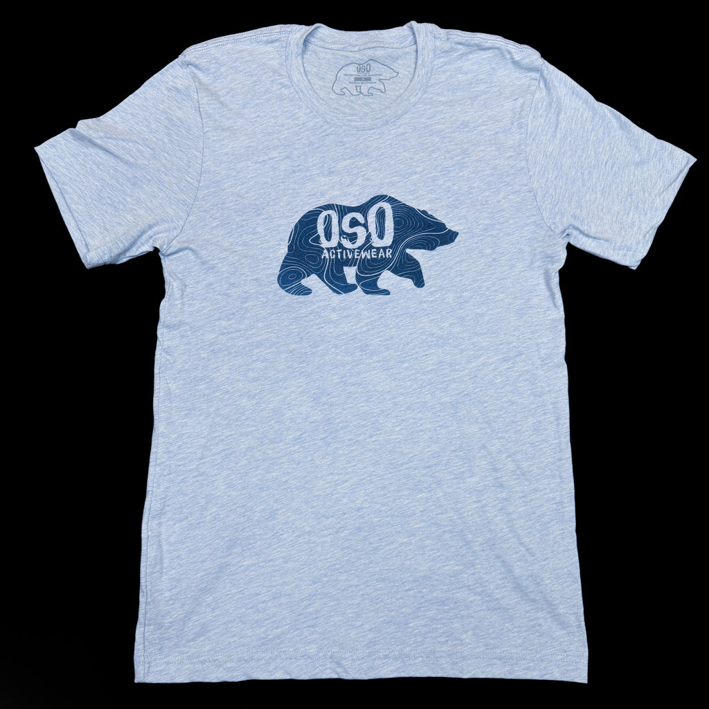 Blue Topographic Logo Tshirt