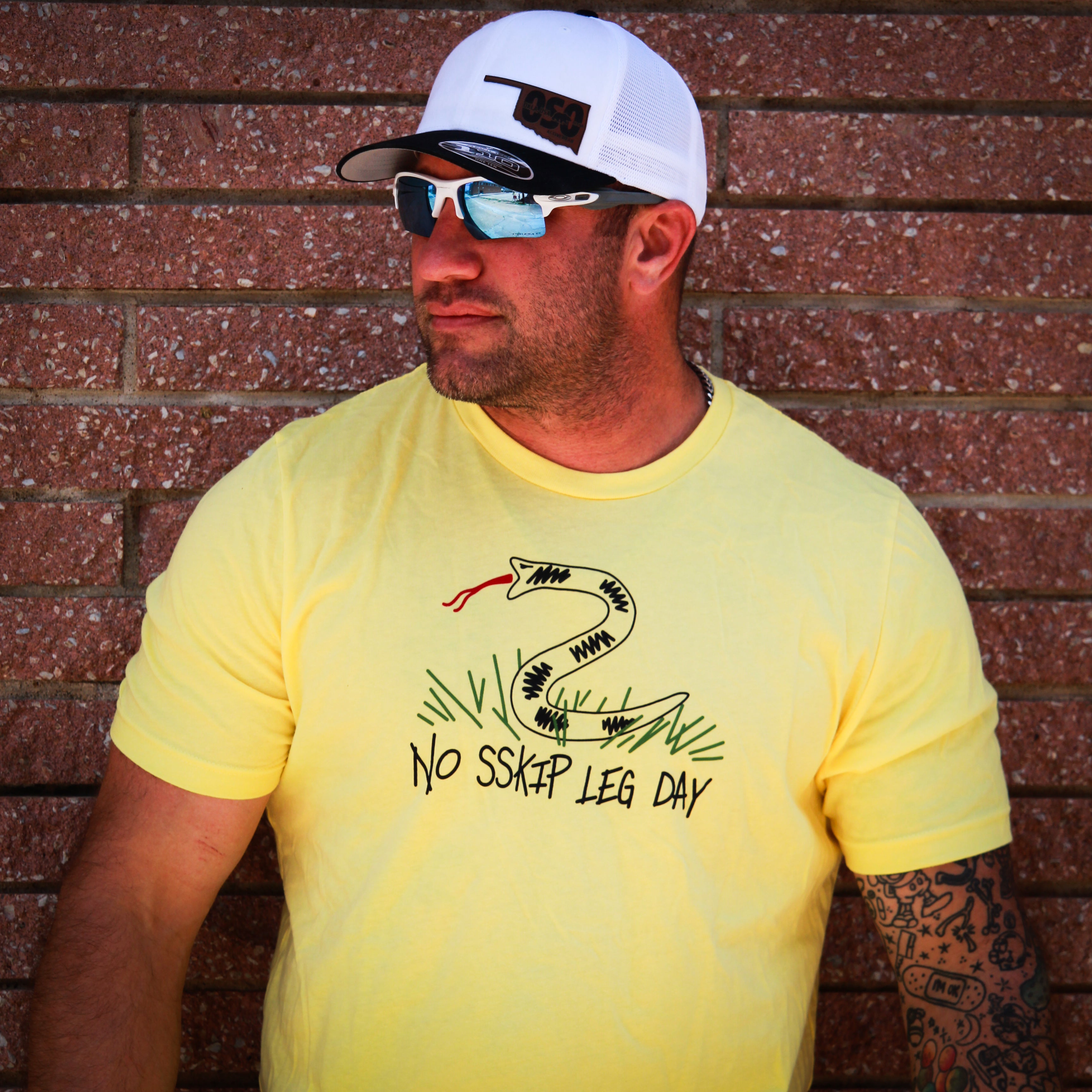 No Skip Leg Day | Yellow 100% Cotton Tshirt