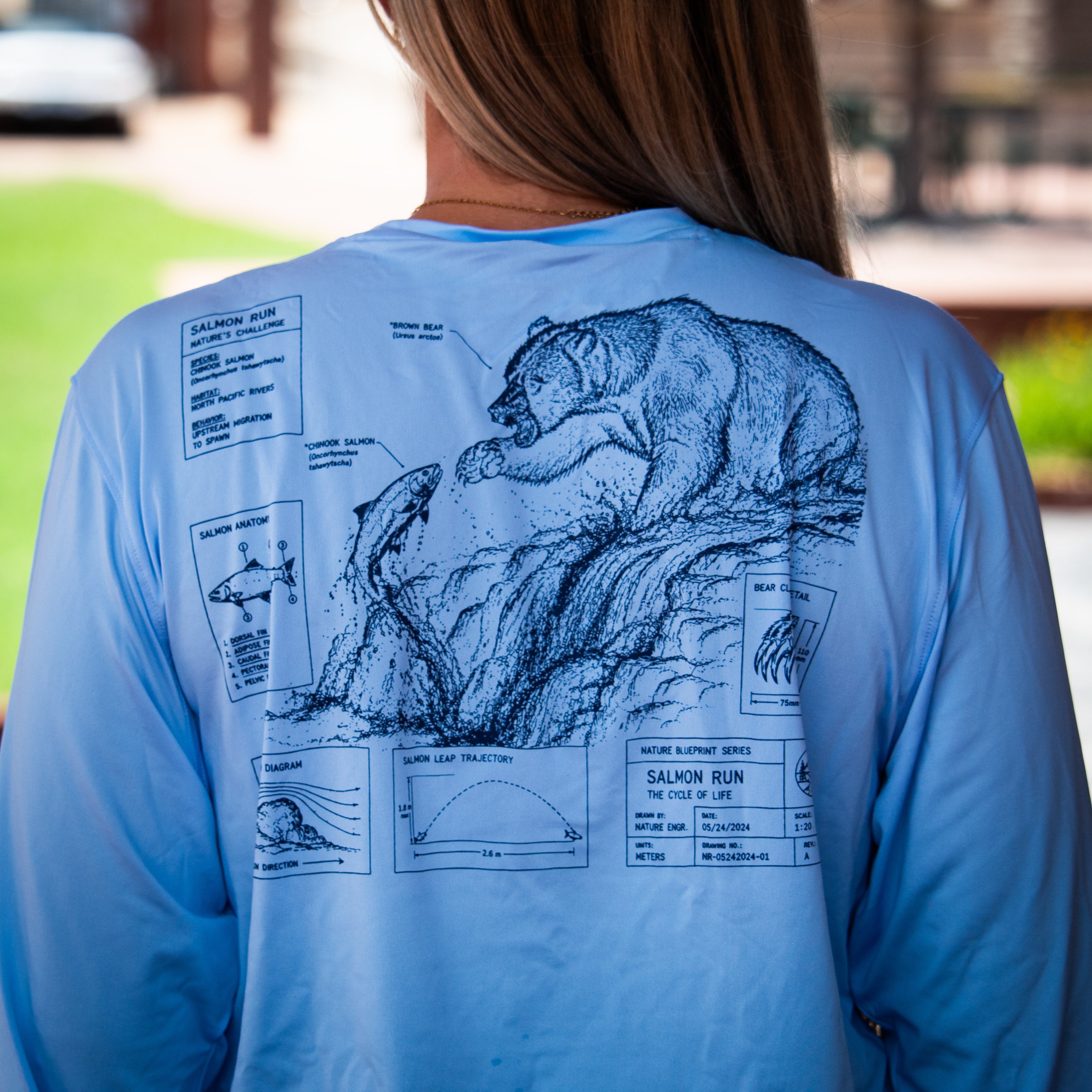 Blue Bear Fishing Shirt Long Sleeve