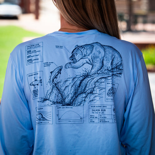 Blue Bear Fishing Shirt Long Sleeve
