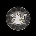 American Traditional Ghost | Circle Die Cut Vinyl Sticker 3"