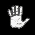 Die Cut Handprint | Diecut Vinyl Sticker 3"