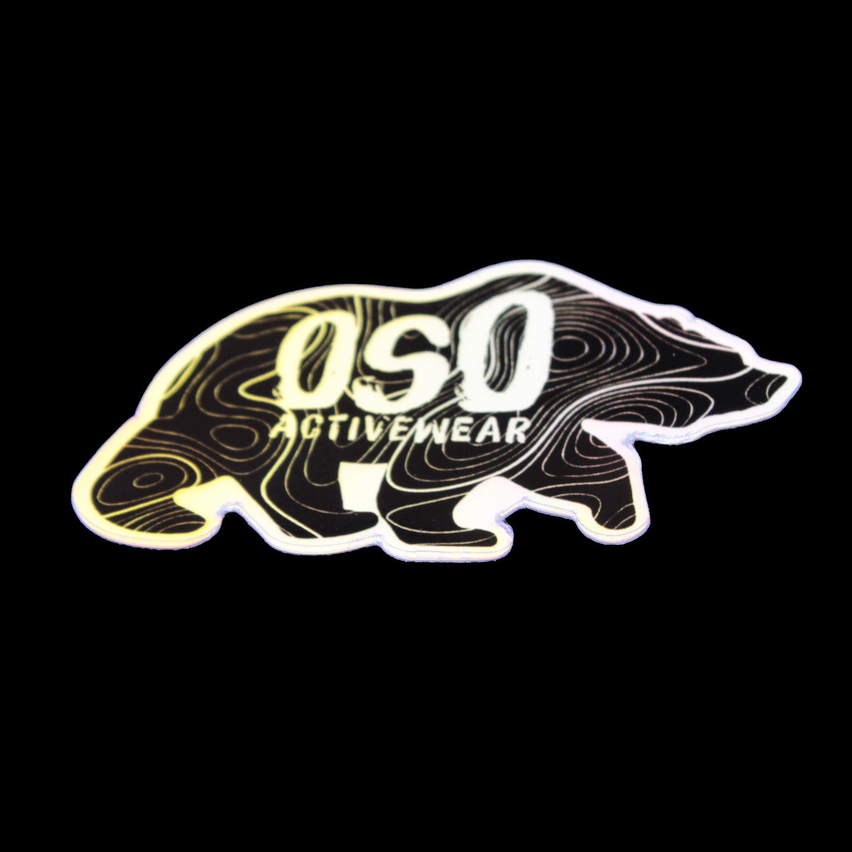 Die Cut Holographic Topographic Logo | Diecut Holographic Vinyl Sticker 3"