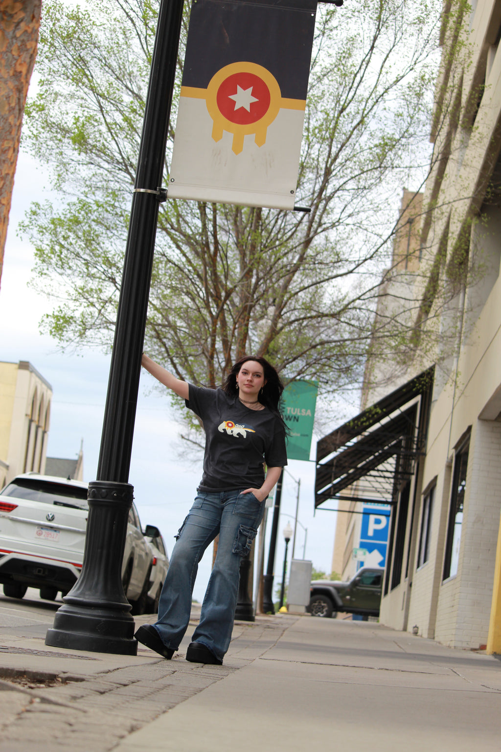Tulsa Flag Oso Activewear Tshirt