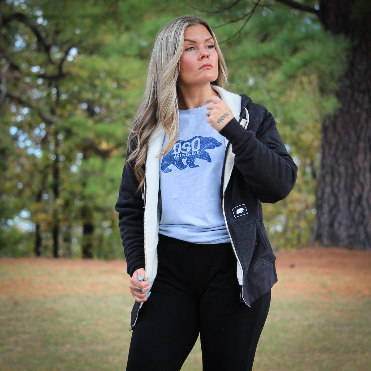 Blue Topographic Logo Tshirt