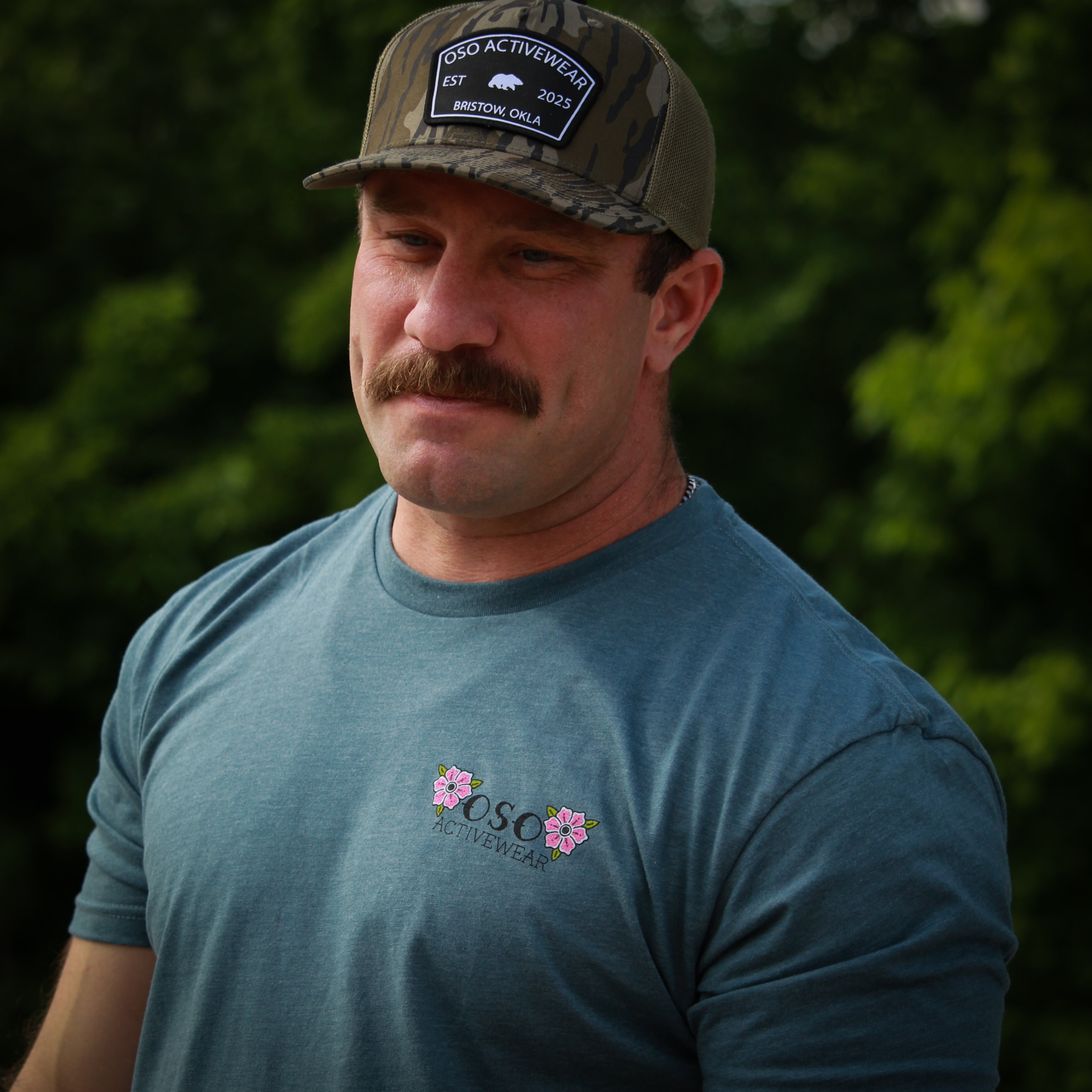 Mossy Oak Bottomland Trucker Snapback Hat | Arch Top Logo