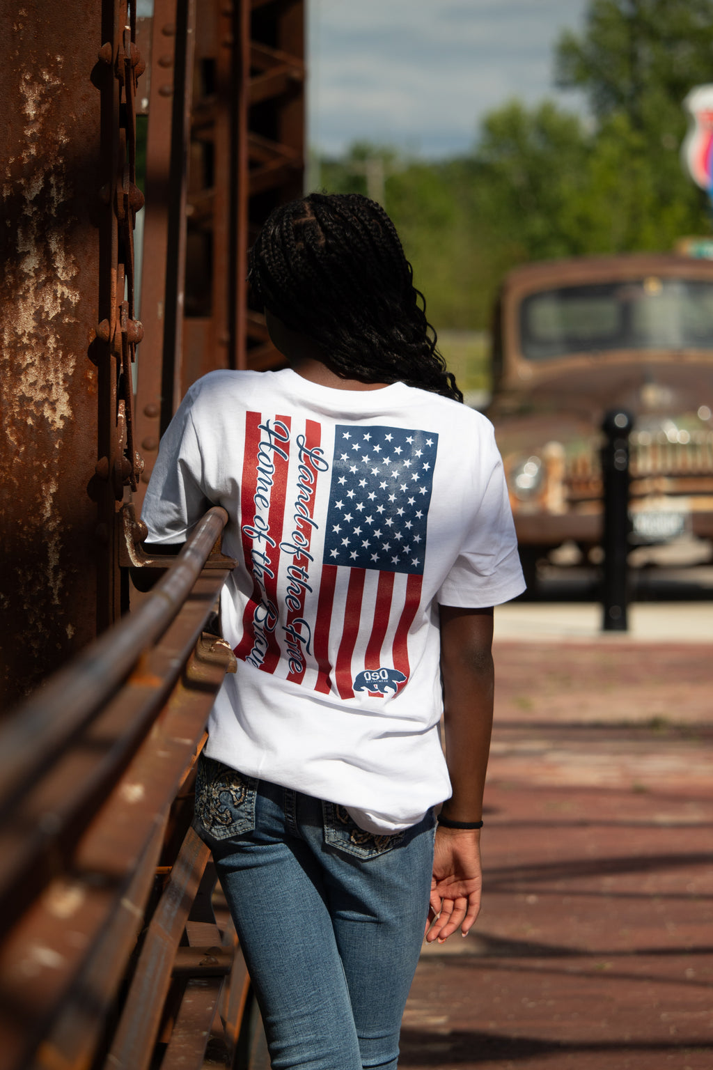 Land of the Free Home of the Brave | White 100% Cotton Tshirt