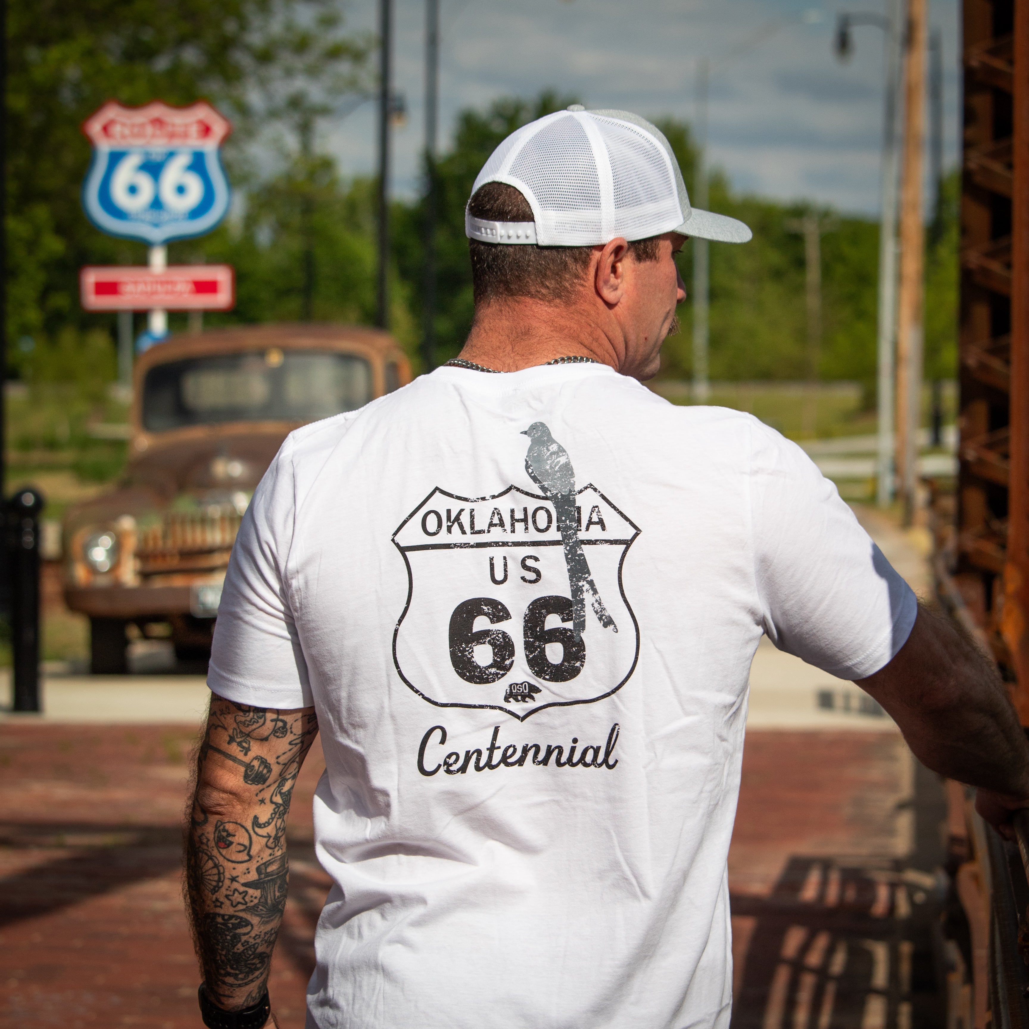 Route 66 Centennial Tshirt 100% Cotton Oklahoma Scissor Tail Flycatcher