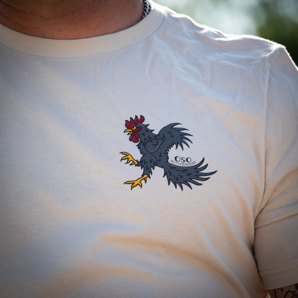 Stay in the Fight | American Traditional Rooster | Dust 100% Cotton Tshirt
