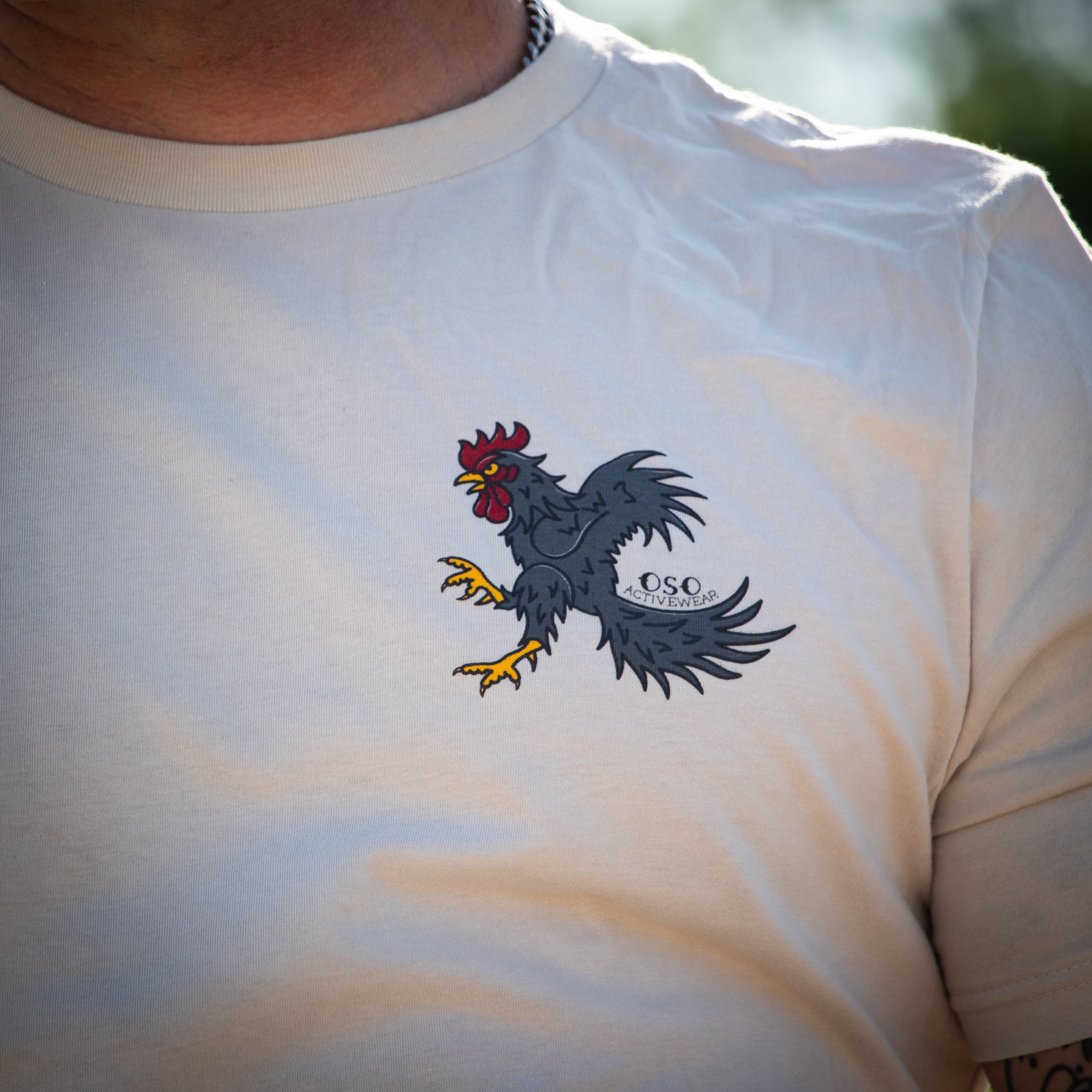 Stay in the Fight | American Traditional Rooster | Dust 100% Cotton Tshirt