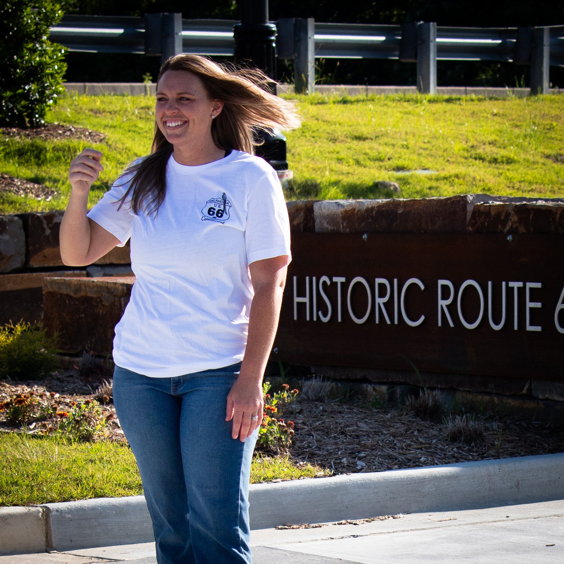 Route 66 Centennial Tshirt 100% Cotton Oklahoma Scissor Tail Flycatcher