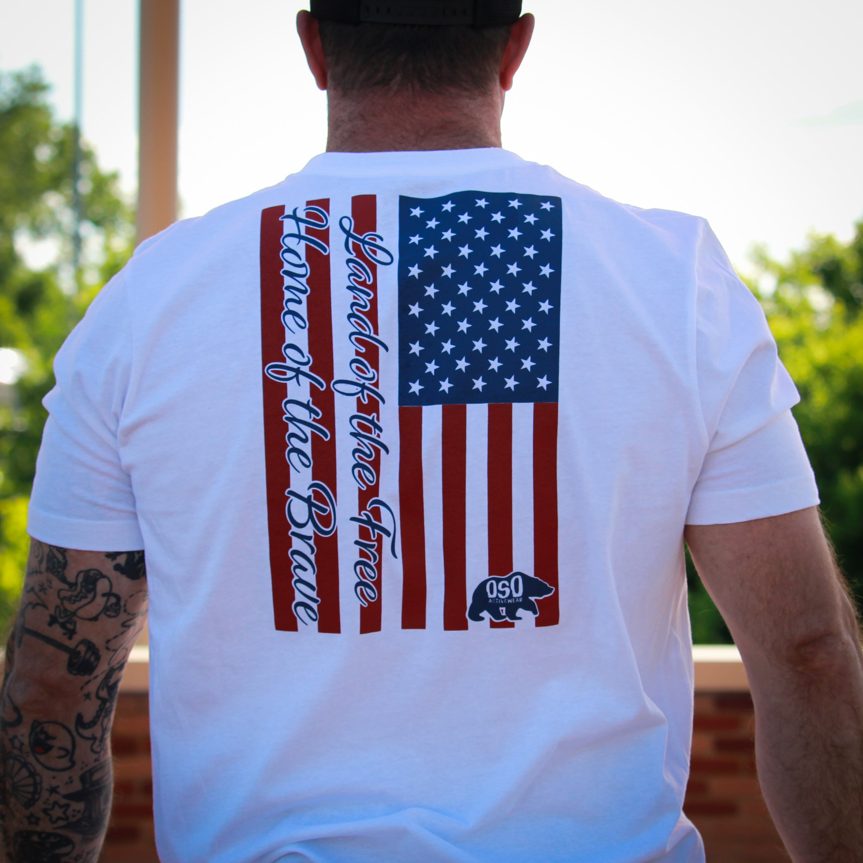Land of the Free Home of the Brave | White 100% Cotton Tshirt