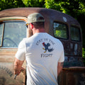 Stay in the Fight | American Traditional Rooster | Dust 100% Cotton Tshirt