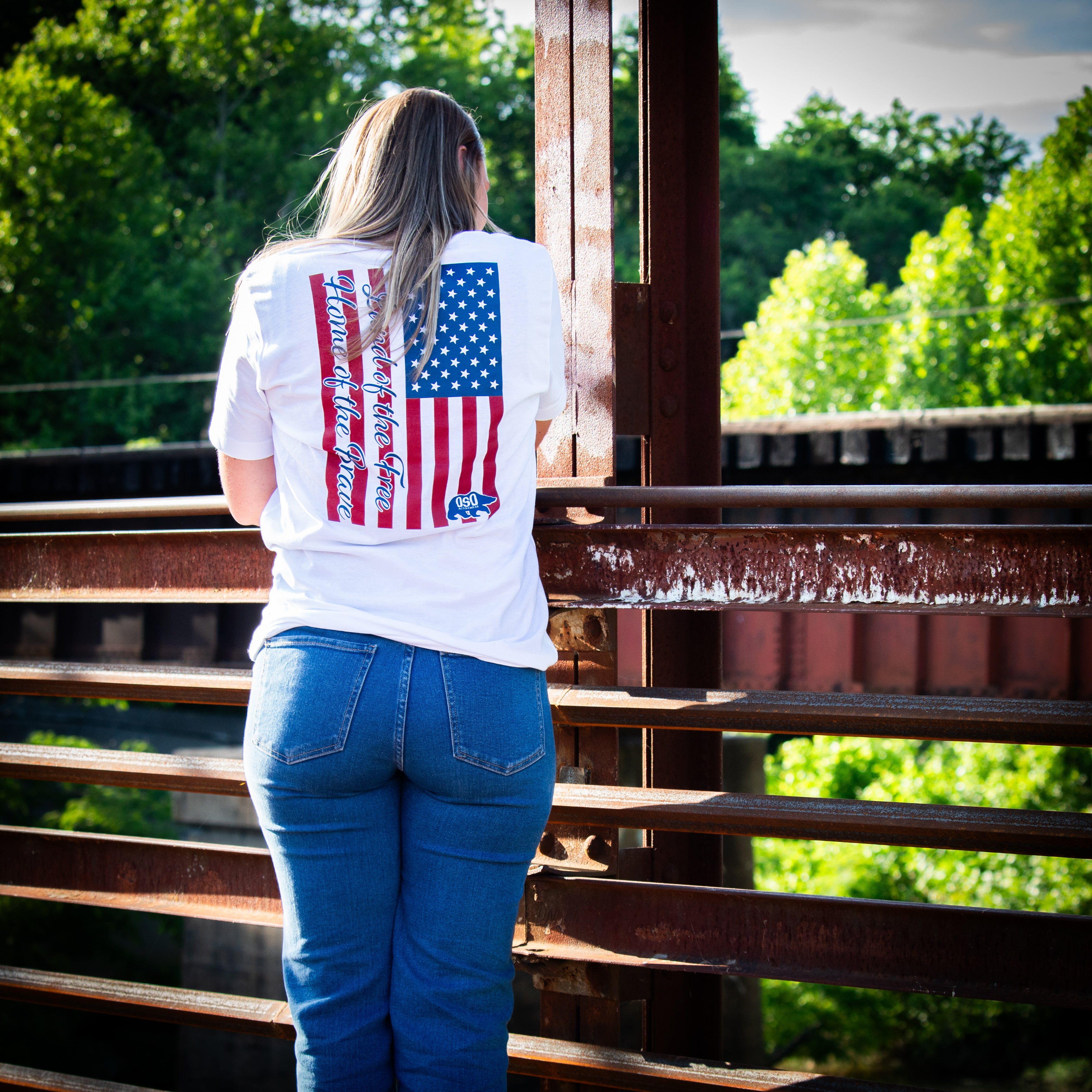 Land of the Free Home of the Brave | White 100% Cotton Tshirt