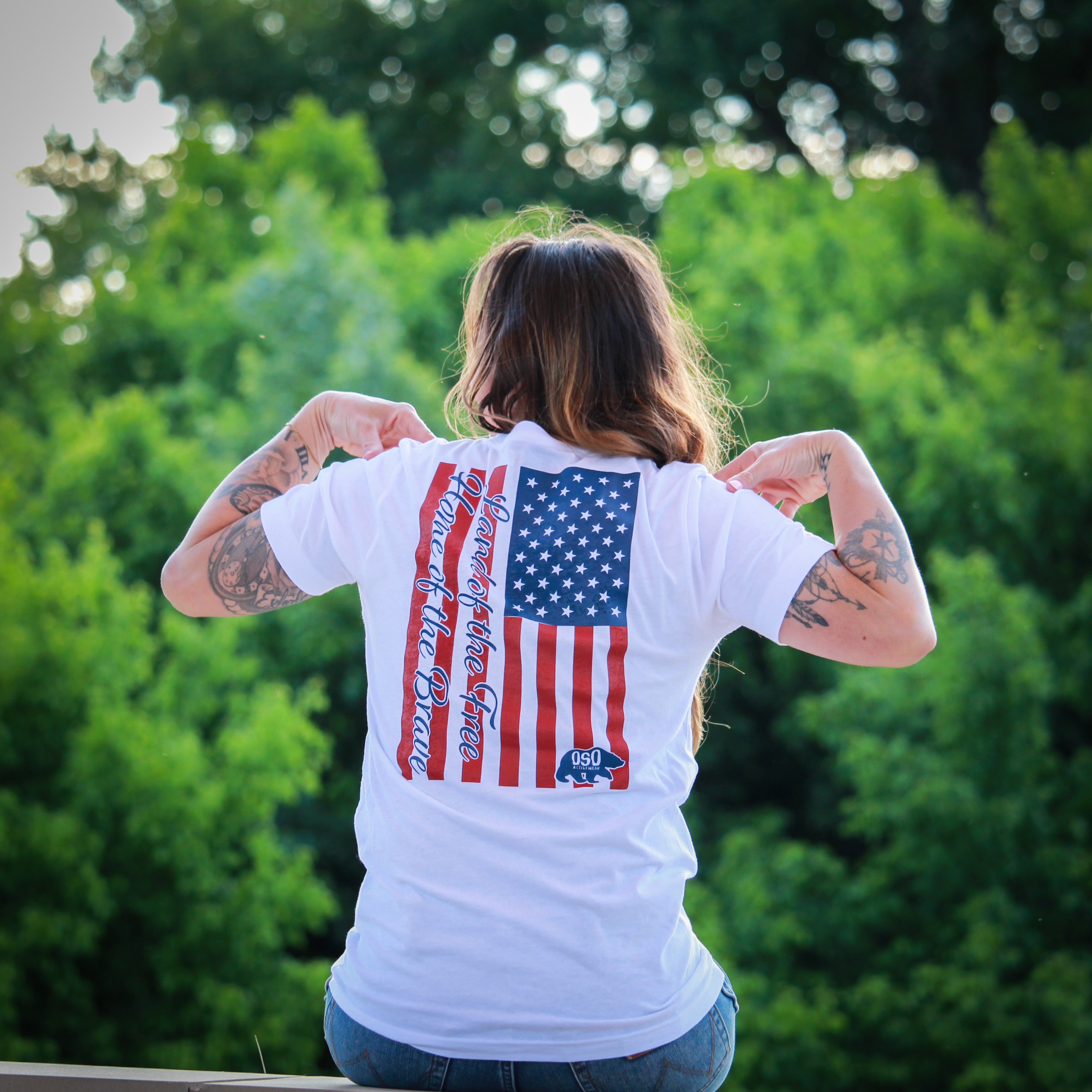 Land of the Free Home of the Brave | White 100% Cotton Tshirt