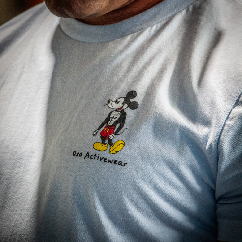 Gym Rat T-shirt | Light Blue 100% Cotton T-shirt