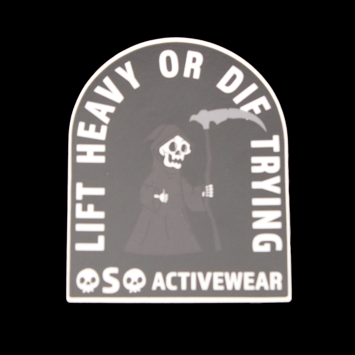 Lift Heavy or Die Trying Grim Reaper | Diecut Vinyl Sticker 3"