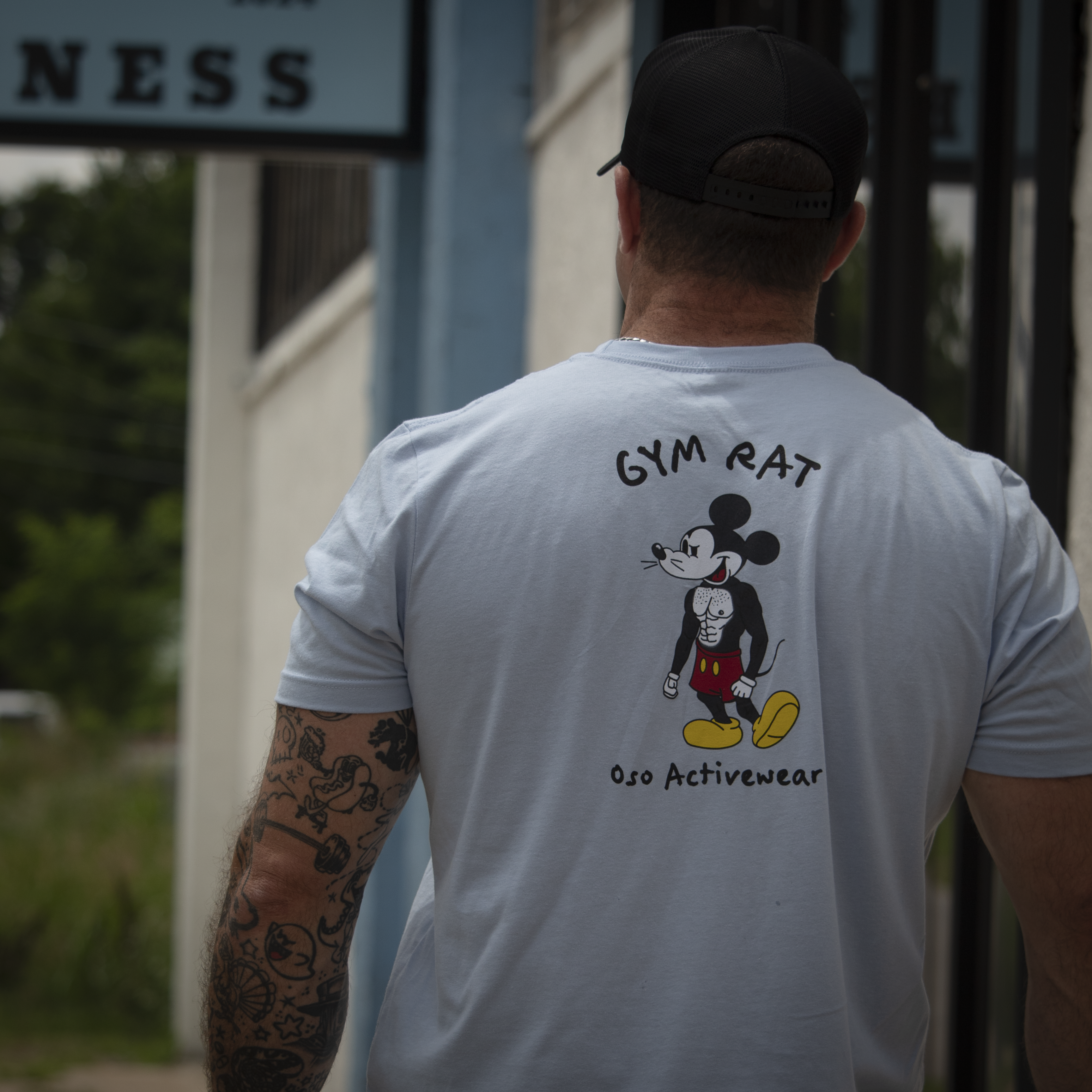 Gym Rat T-shirt | Light Blue 100% Cotton T-shirt