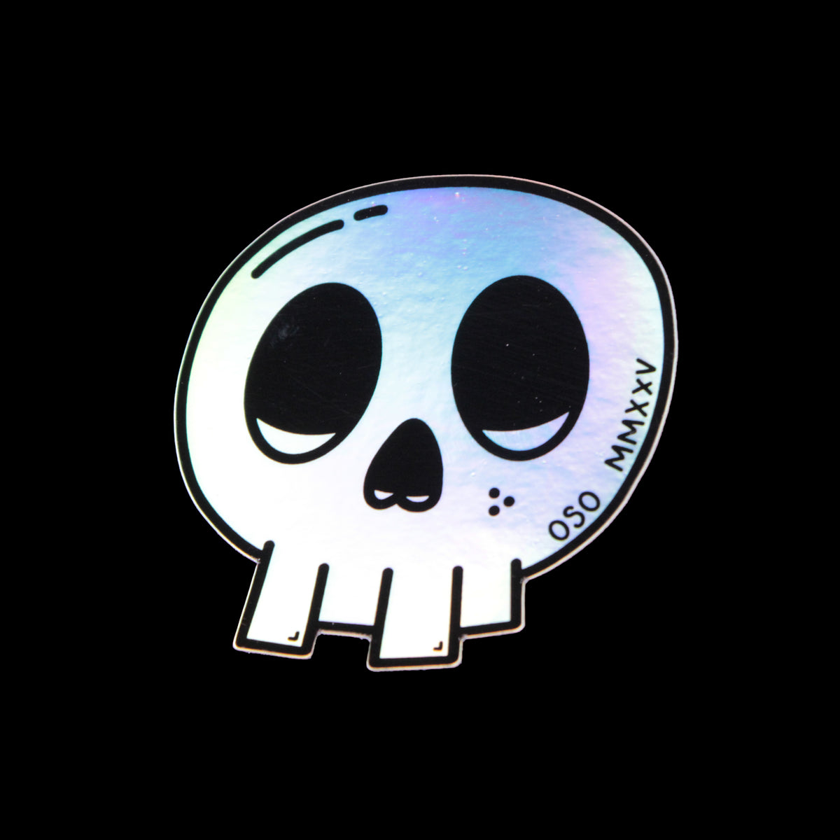 Holographic Skull | Diecut Vinyl Sticker 3"