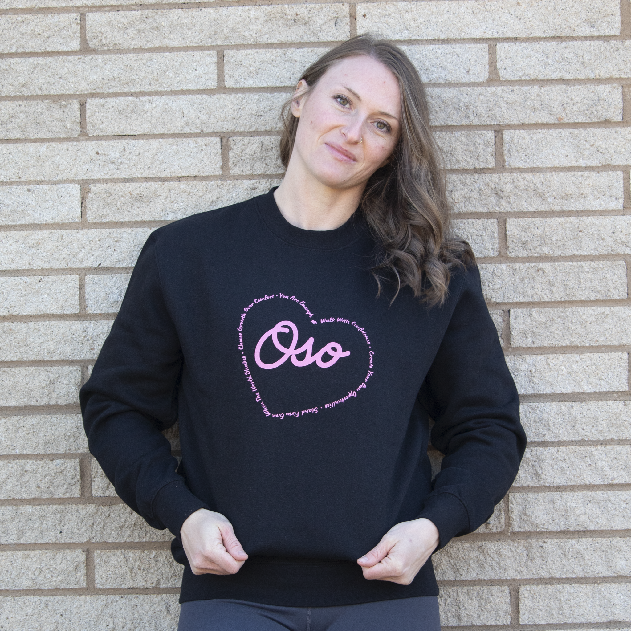 Oso Heart Crewneck - Black