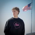 Oso Heart Crewneck - Black