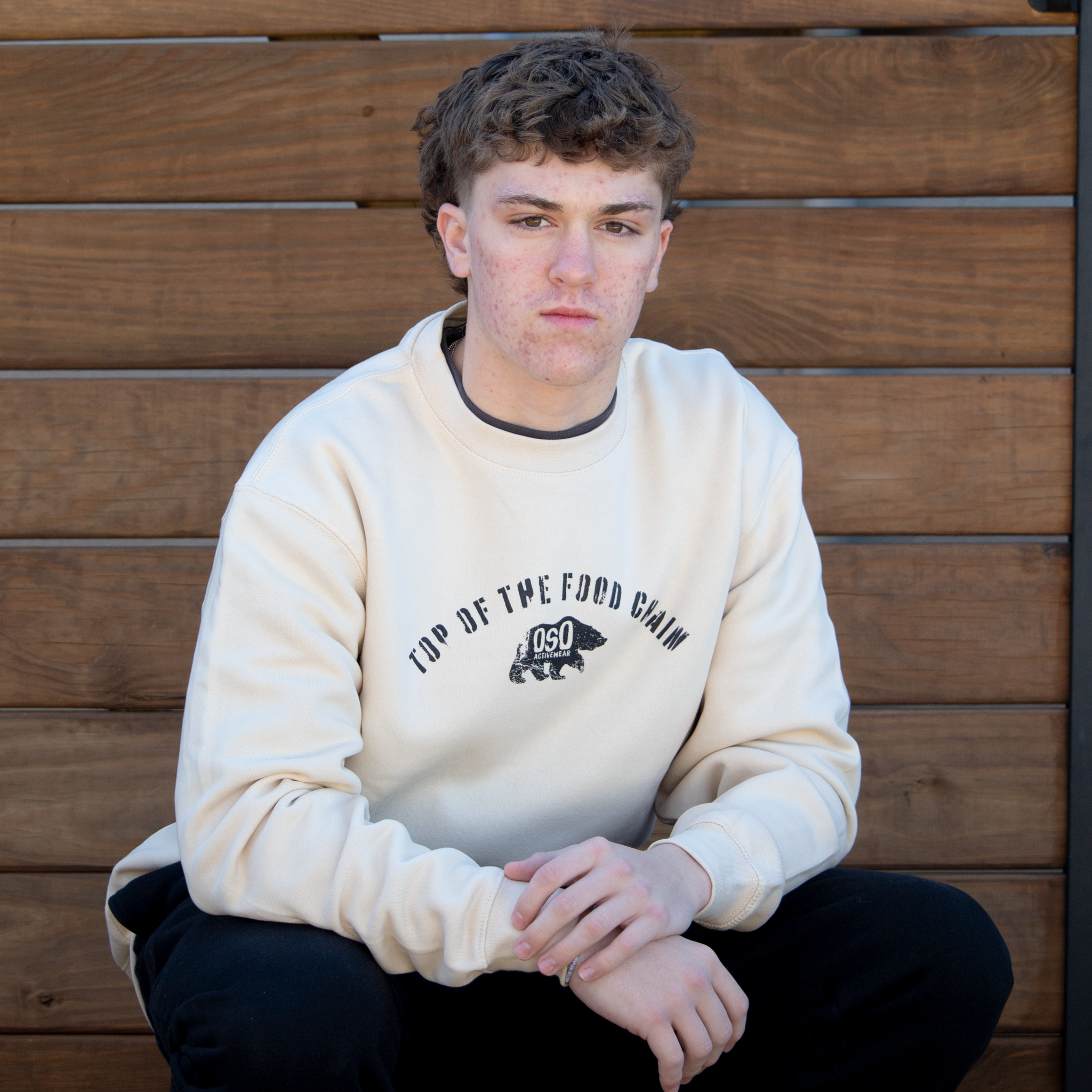 Top of the Food Chain Crewneck - Sand