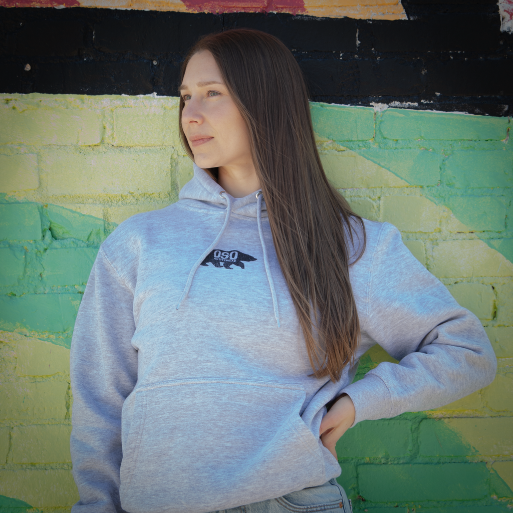 Oso Logo Hoodie - Heather Gray