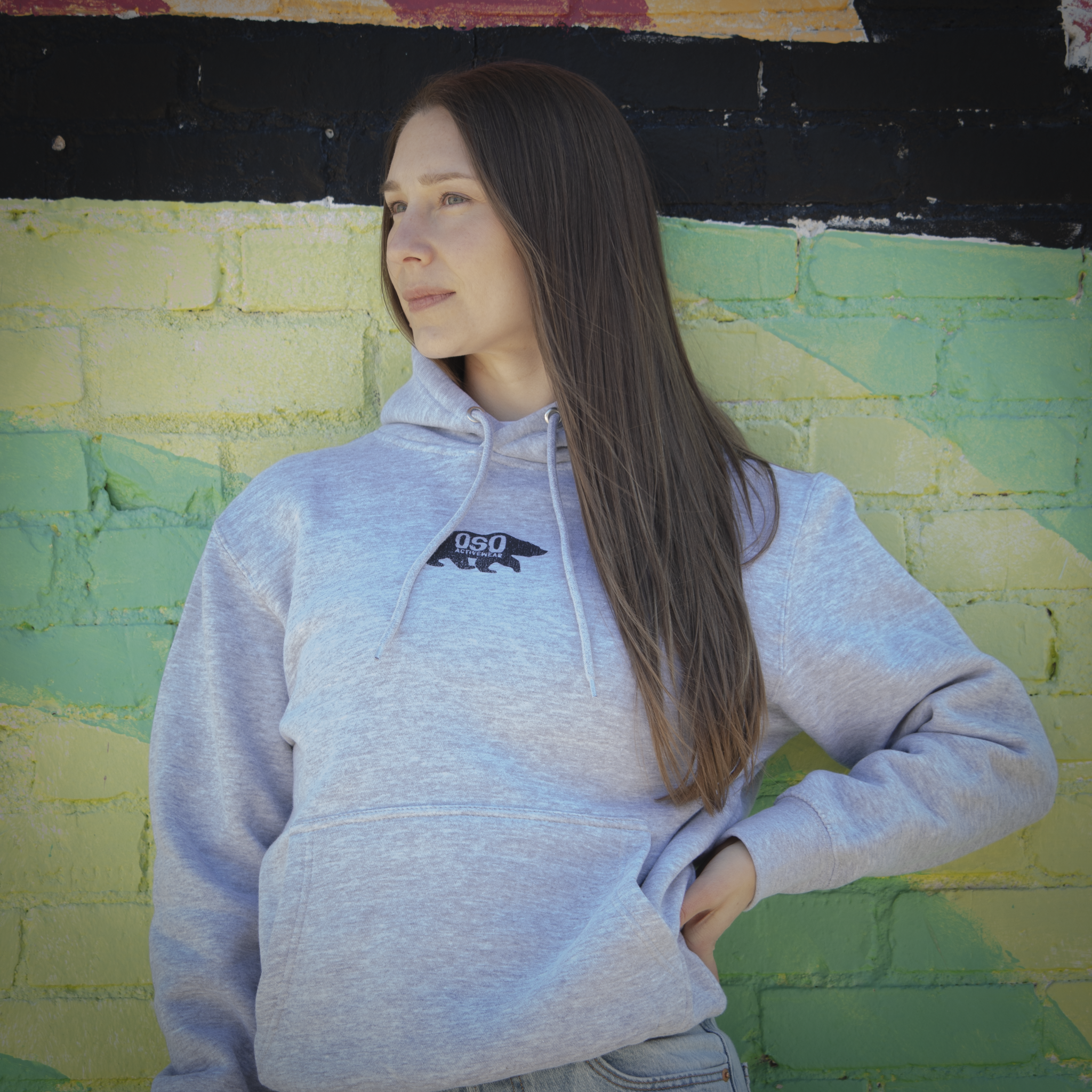 Oso Logo Hoodie - Heather Gray
