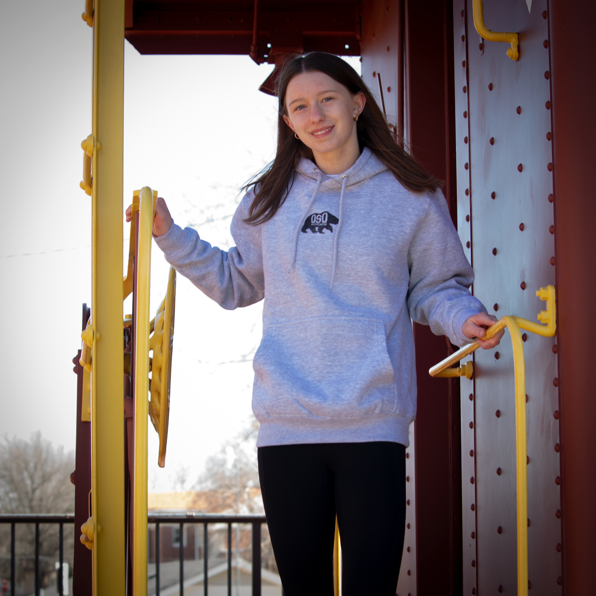 Oso Logo Hoodie - Heather Gray