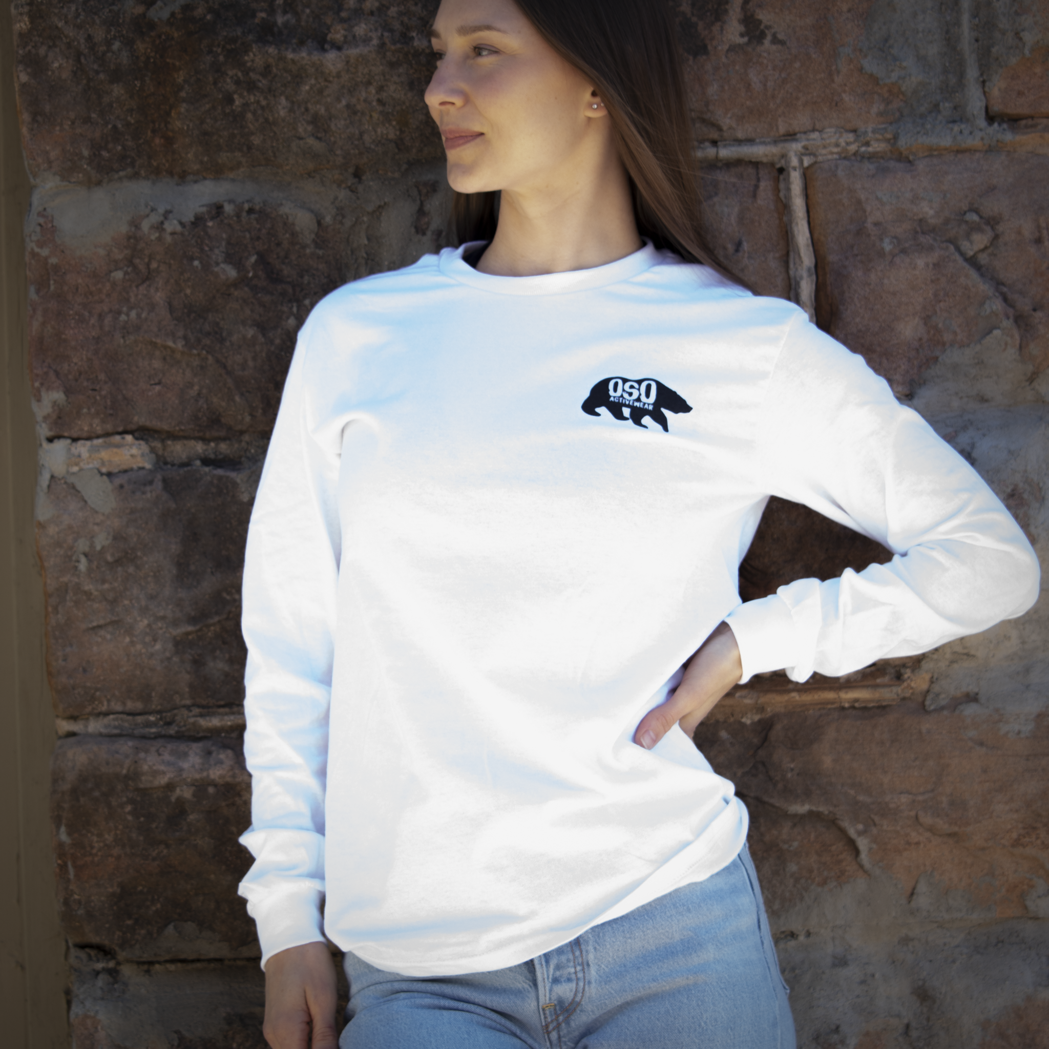 White Heavyweight Long Sleeve 100% Cotton T-Shirt
