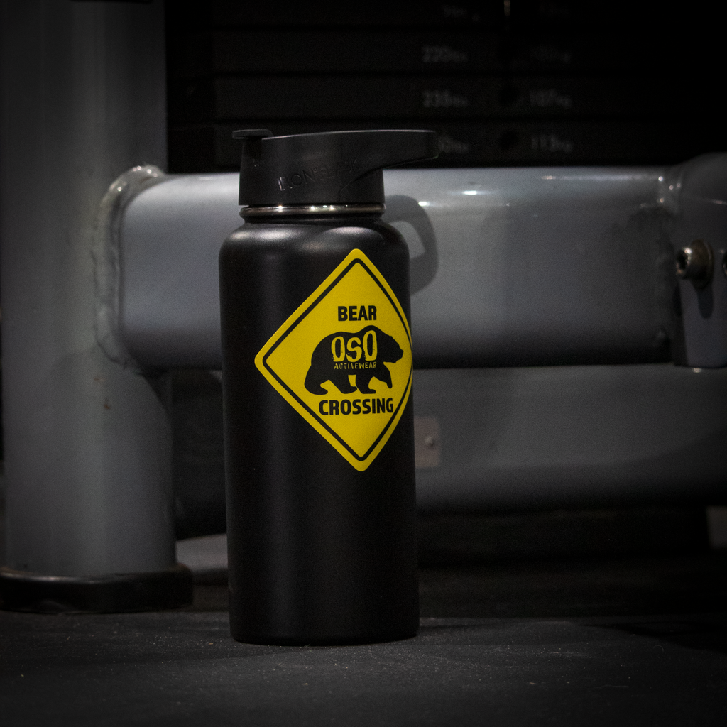 Bear Crossing Die Cut Vinyl Sticker 3"