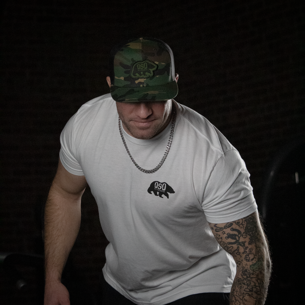 Woodland Camo Logo Snapback Flat Bill Hat