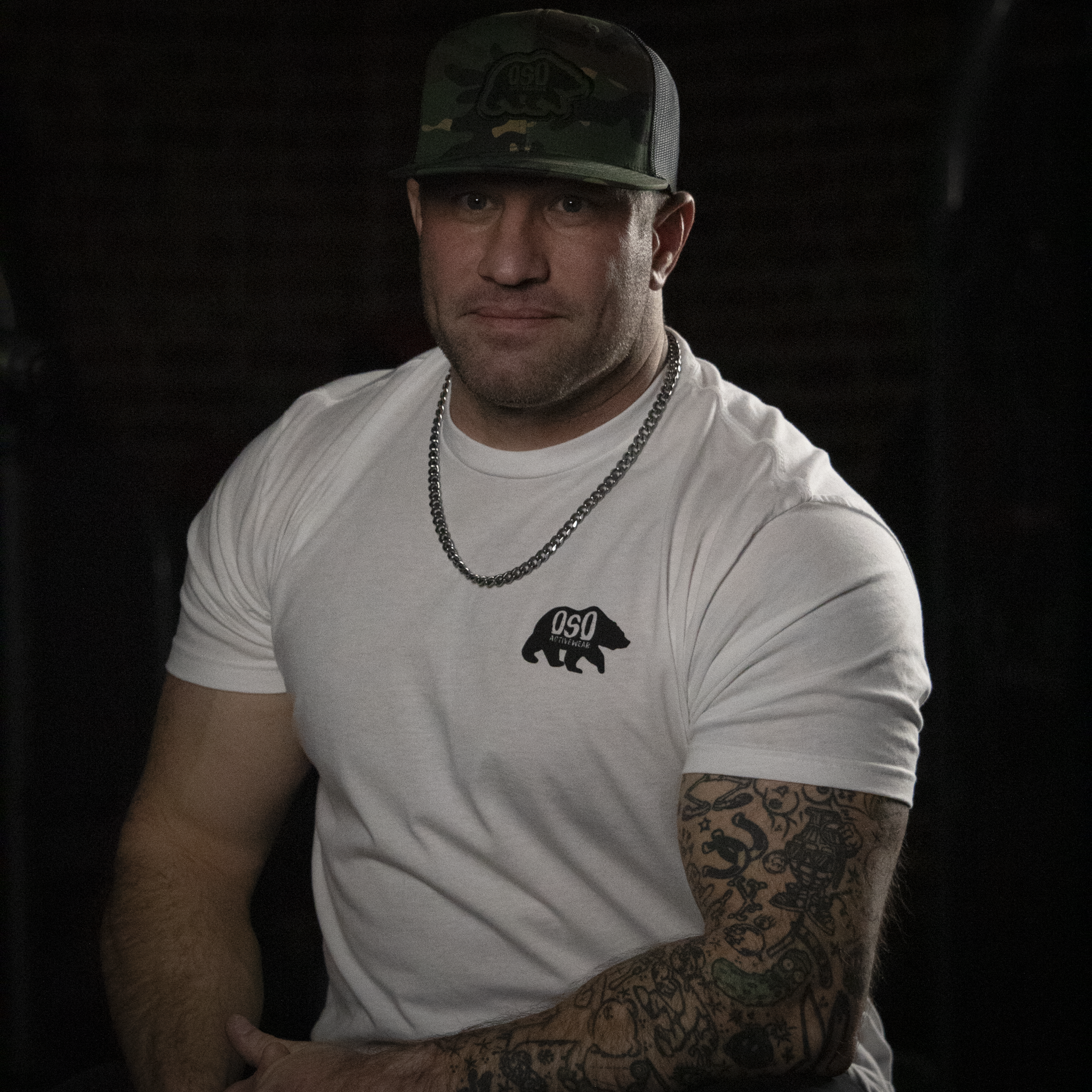 Woodland Camo Logo Snapback Flat Bill Hat