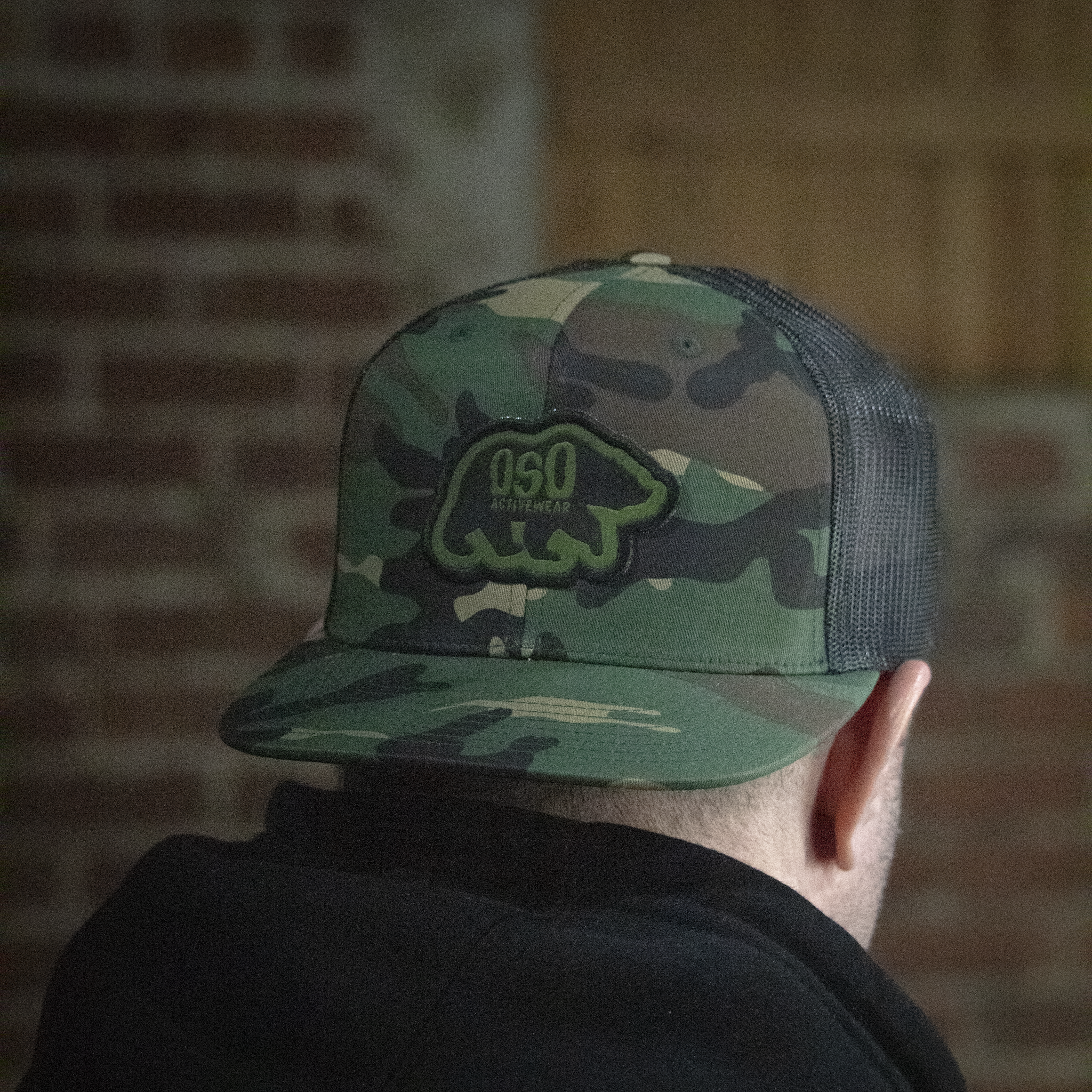 Woodland Camo Logo Snapback Flat Bill Hat
